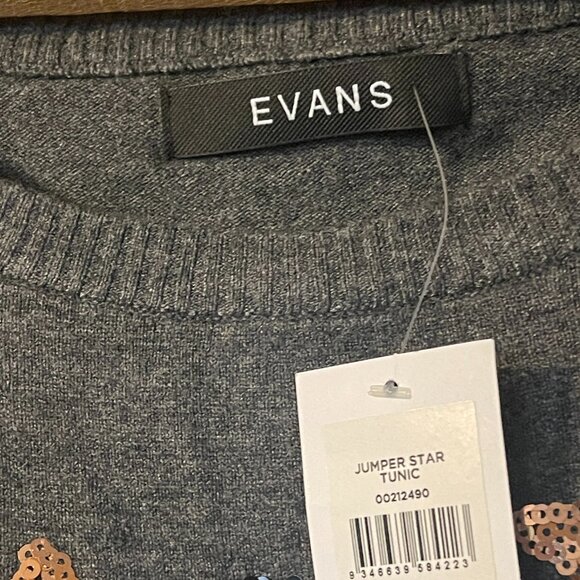 NWT Evans Holiday Sequined Tunic Sweater-Size 3XL - Picture 5 of 6